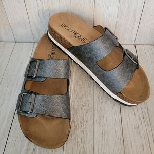 JULY 4TH SALE!!-CORKYS- BEACH BABE CHARCOAL SANDALS